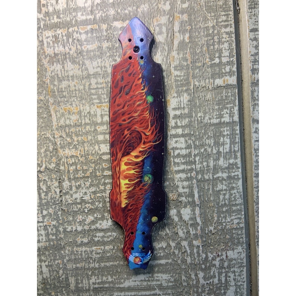 Vintage Rare Tech Deck Dregs Longboard Fingerboard Fire Graphics - Picture 3 of 3